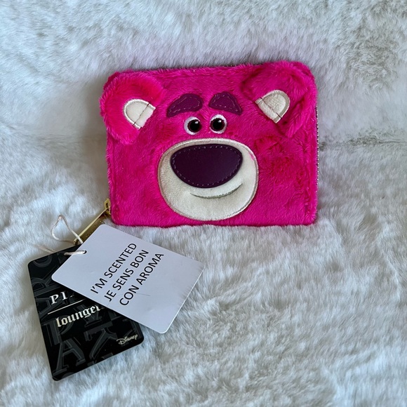 Loungefly Disney Toy Story Lotso Plush SCENTED Backpack and Wallet Bundle NWT! - Picture 6 of 10